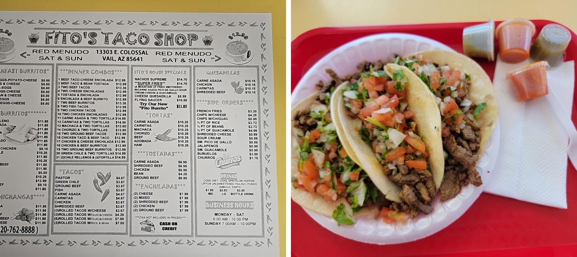Fito's Taco Shop Menu