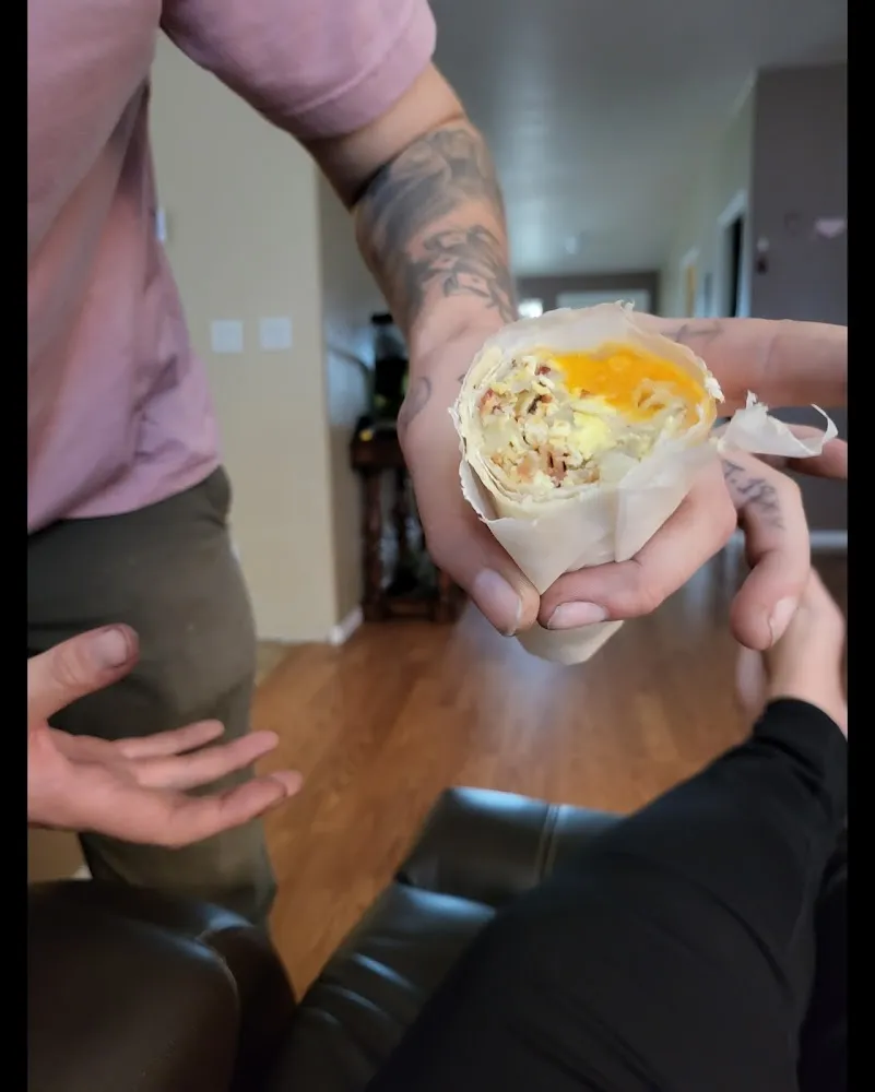 Bacon Egg and Cheese Breakfast Burrito